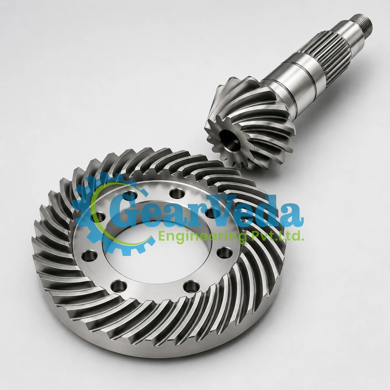 Carbon Steel Spiral Bevel Gear Manufacturer by Gearveda Engineering Private Limited