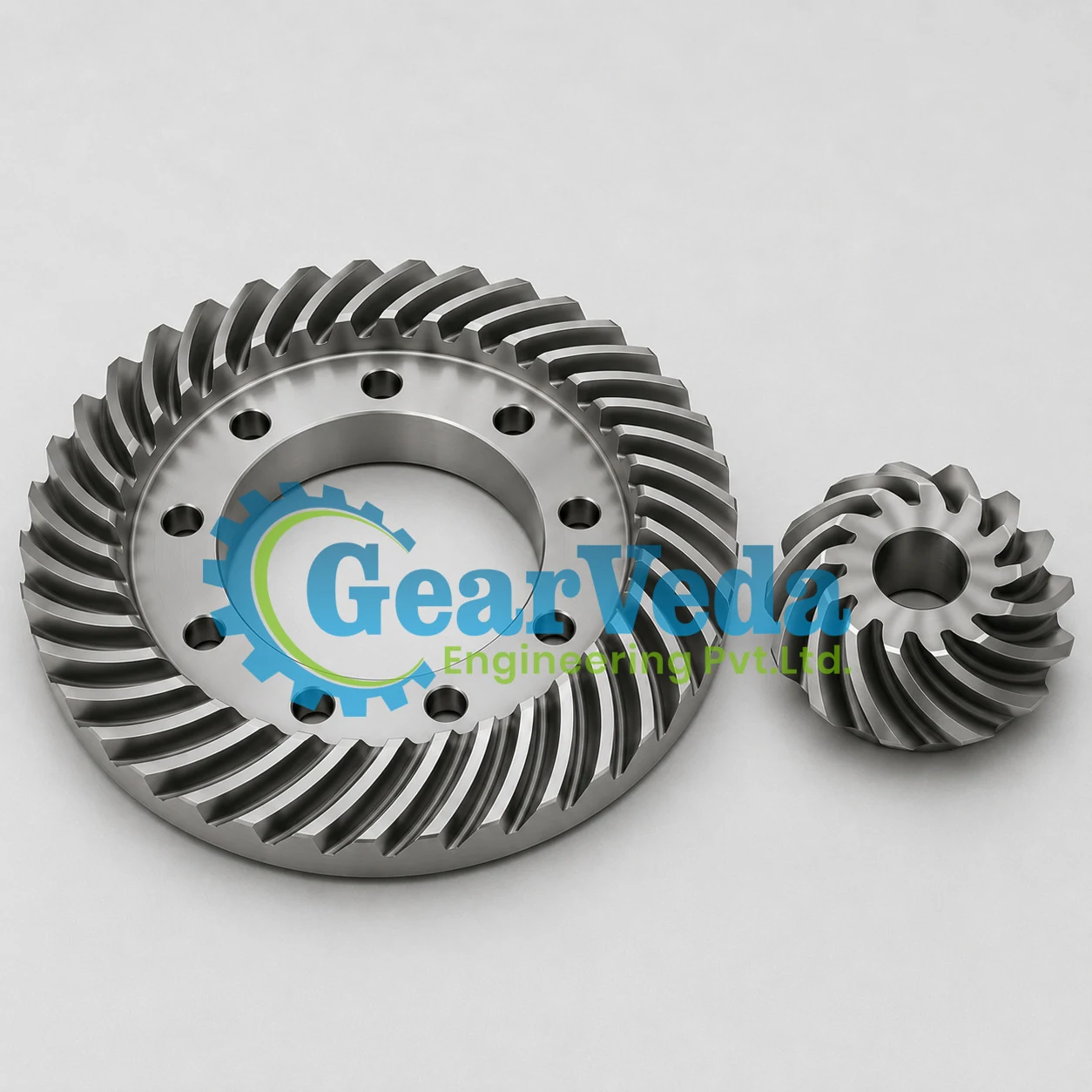 Stainless Steel Spiral Bevel Gear Manufacturer by Gearveda Engineering Private Limited